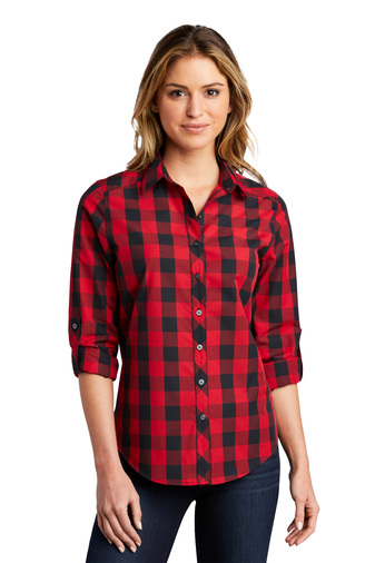 Port Authority � Ladies Everyday 4.6-ounce, 60/40 cotton/poly Plaid Casual Dress Shirt